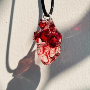 Red Heart Gothic Pendant Necklace photo review