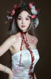 Gothic Red Bead Dark Romantic Choker photo review