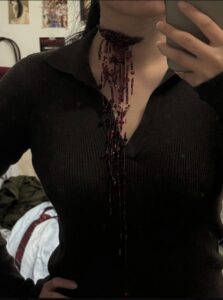 Gothic Red Bead Dark Romantic Choker photo review
