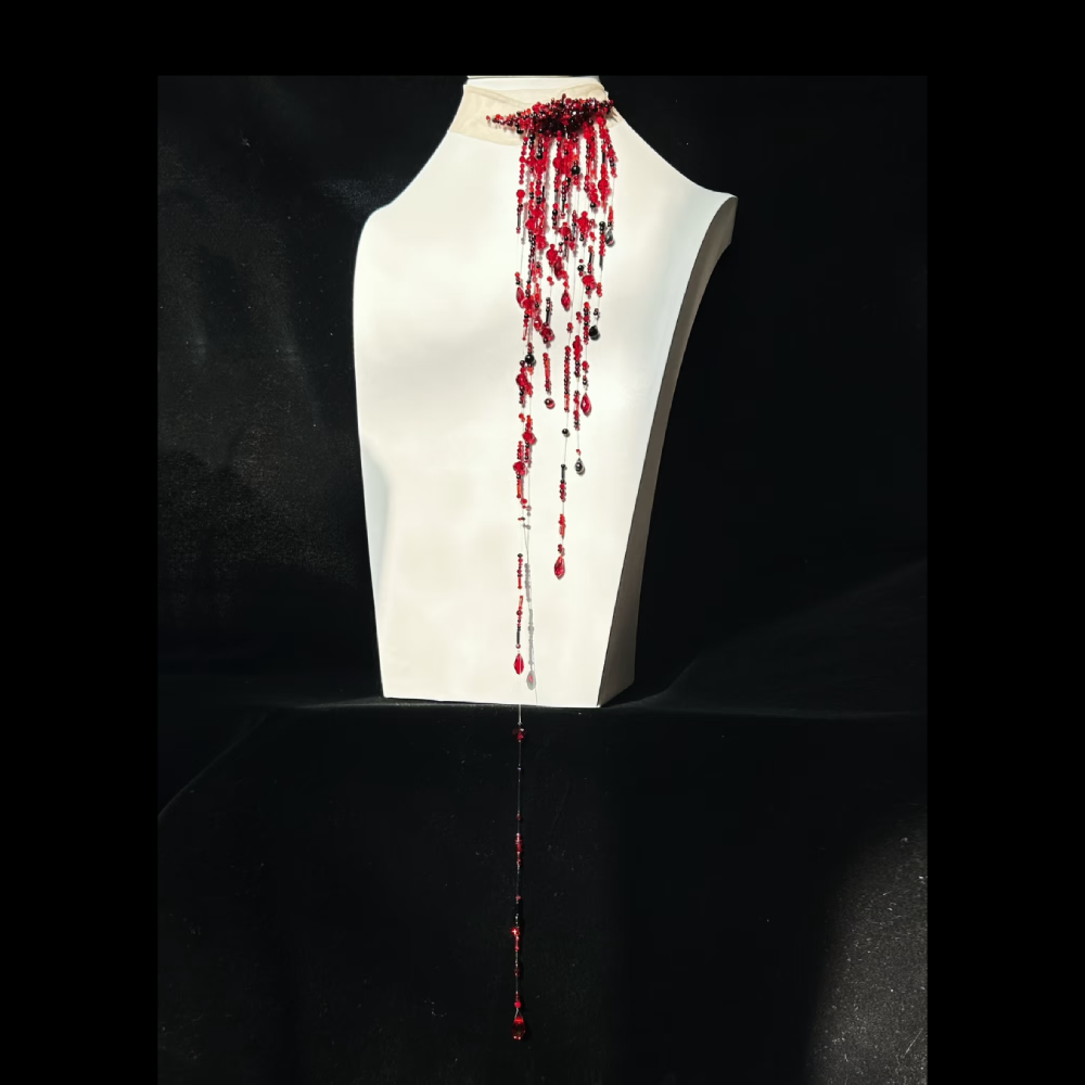 Bleeding Wound Evil Queen Gothic Necklace for Vampire Bride 2 - Lunar Hex Co | Gothic Jewelry & Dark Accessories