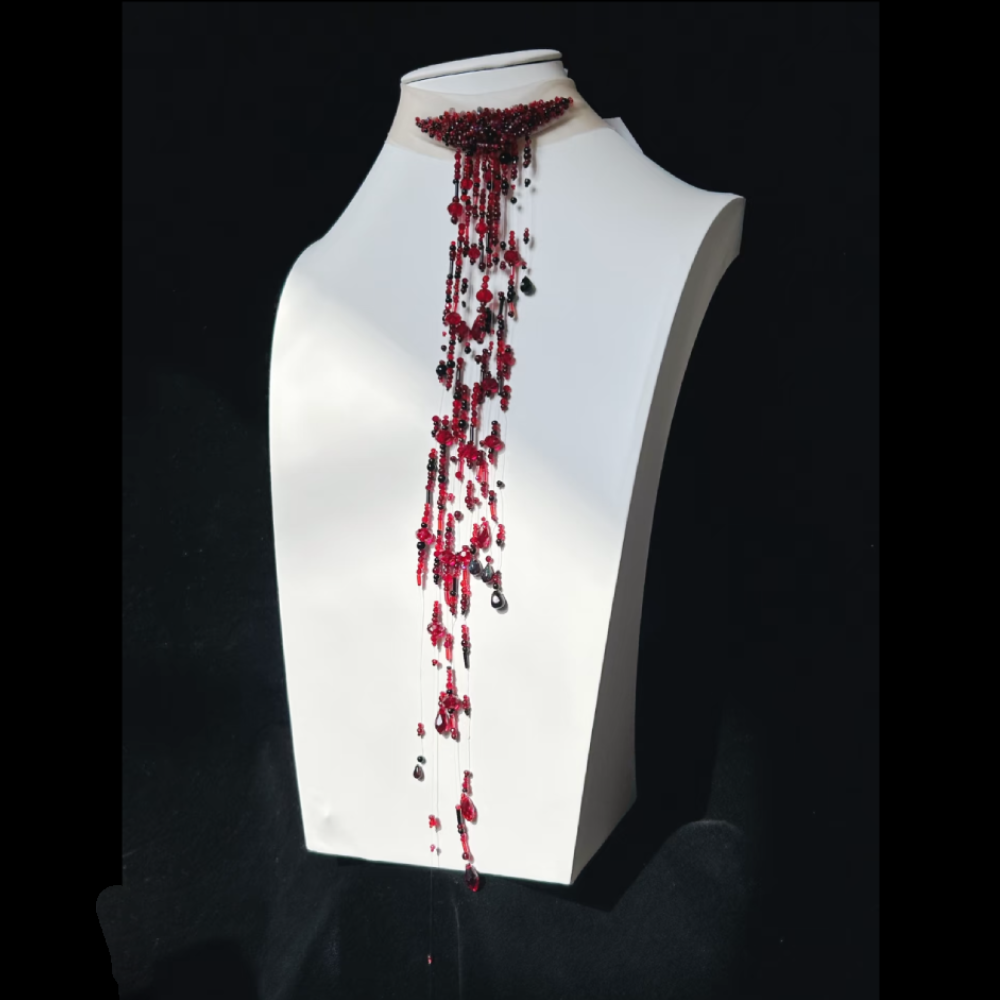 Bleeding Wound Evil Queen Gothic Necklace for Vampire Bride 3 - Lunar Hex Co | Gothic Jewelry & Dark Accessories