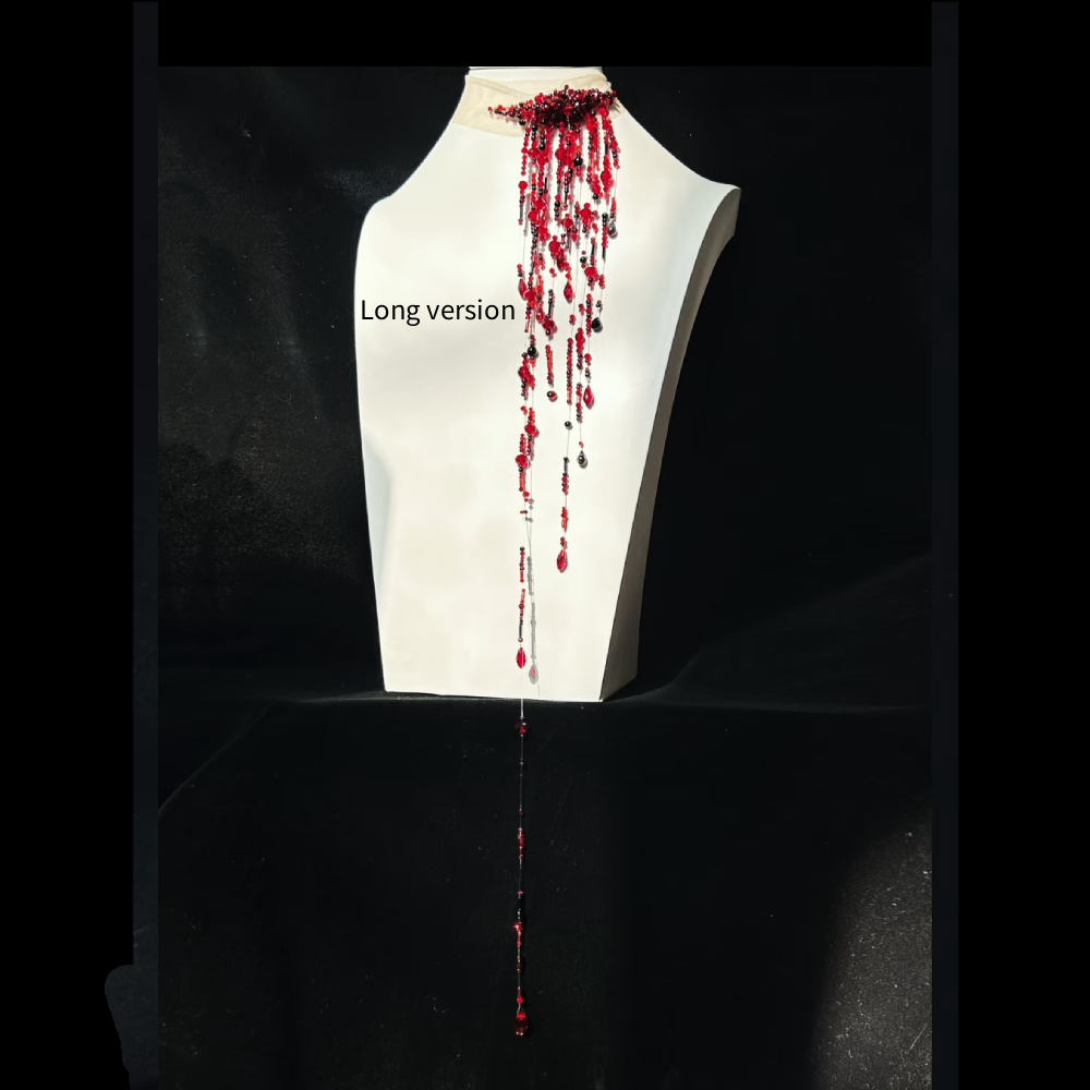Bleeding Wound Evil Queen Gothic Necklace for Vampire Bride 5 - Lunar Hex Co | Gothic Jewelry & Dark Accessories