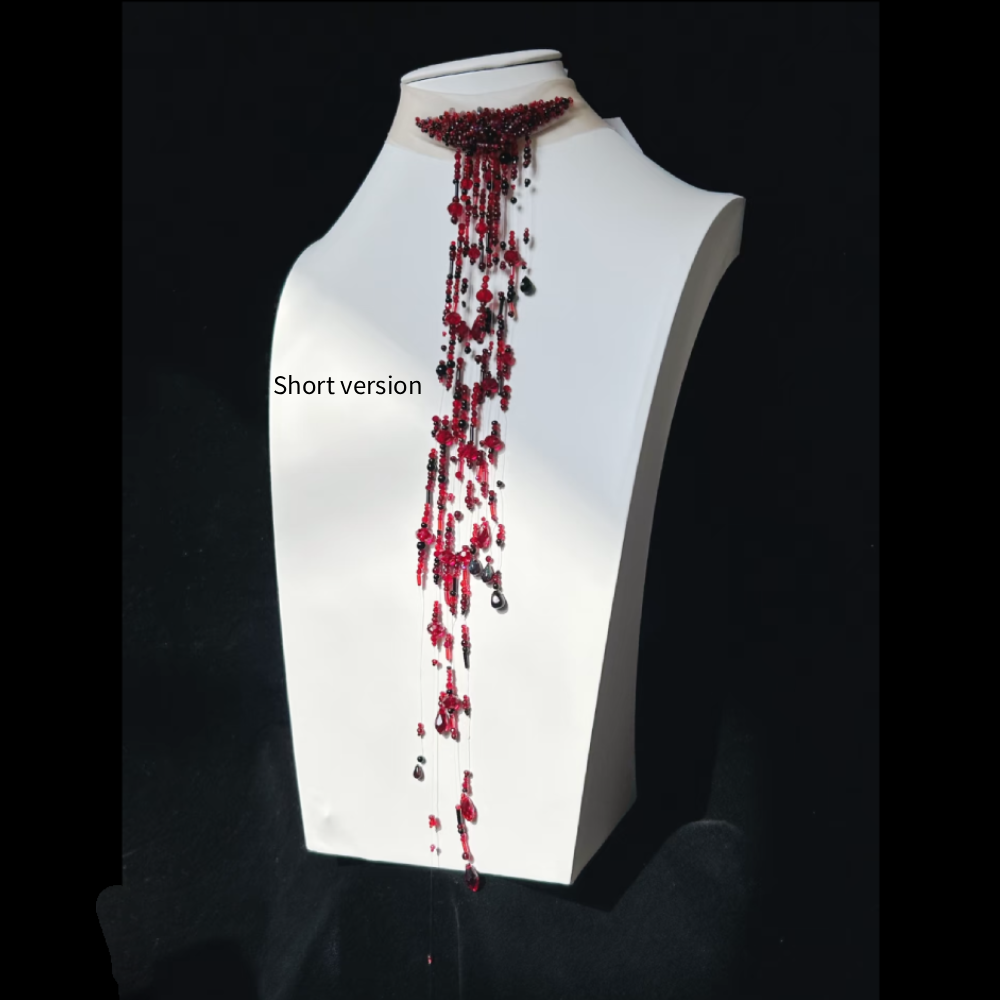 Bleeding Wound Evil Queen Gothic Necklace for Vampire Bride 6 - Lunar Hex Co | Gothic Jewelry & Dark Accessories