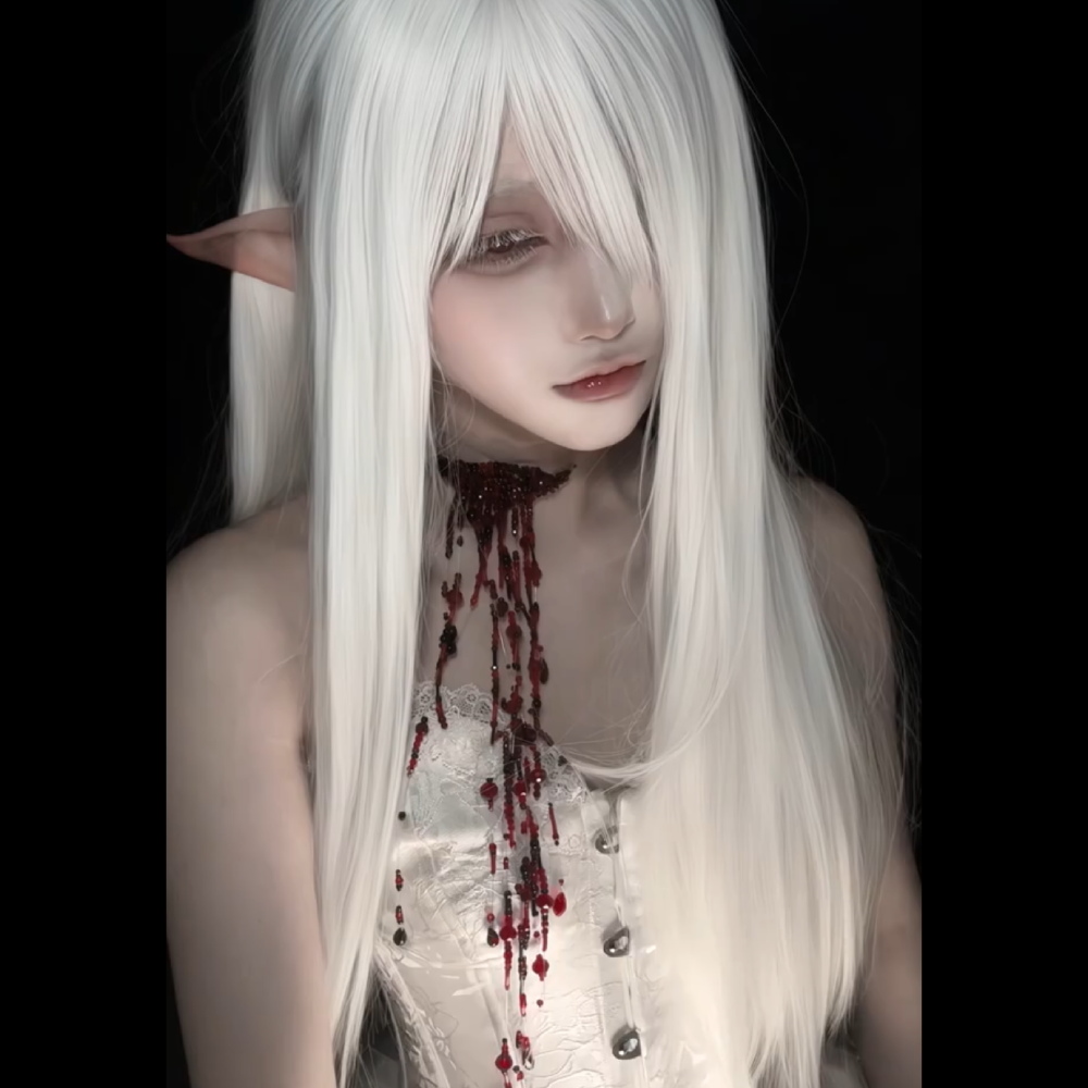 Bleeding Wound Evil Queen Gothic Necklace for Vampire Bride 7 - Lunar Hex Co | Gothic Jewelry & Dark Accessories