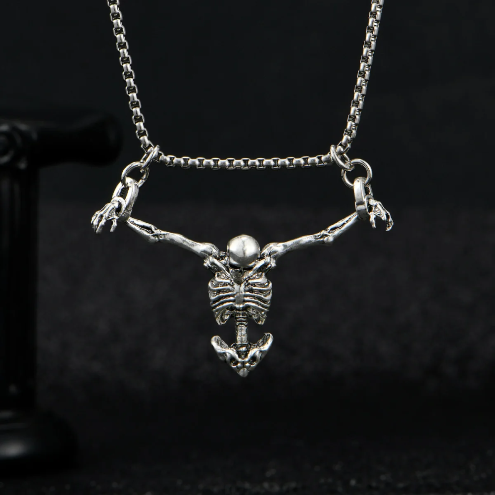 Captivity Skull Pendant Gothic Necklace 4 - Lunar Hex Co | Gothic Jewelry & Dark Accessories