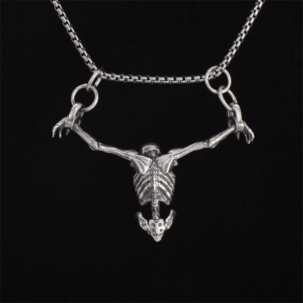 Captivity Skull Pendant Gothic Necklace 6 - Lunar Hex Co | Gothic Jewelry & Dark Accessories